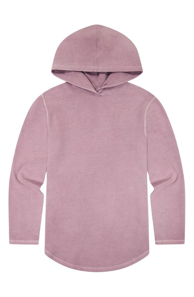 Shop Goodlife Sunfaded Micro Terry Hoodie In Mauve