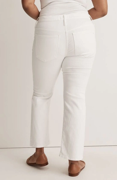 Madewell Kick Out Crop Flare Jeans In Pure White