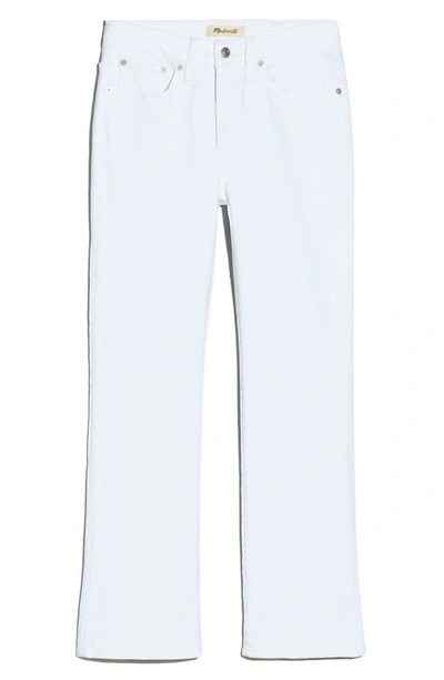 Madewell Kick Out Crop Flare Jeans In Pure White