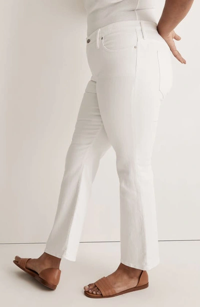 Madewell Kick Out Crop Flare Jeans In Pure White