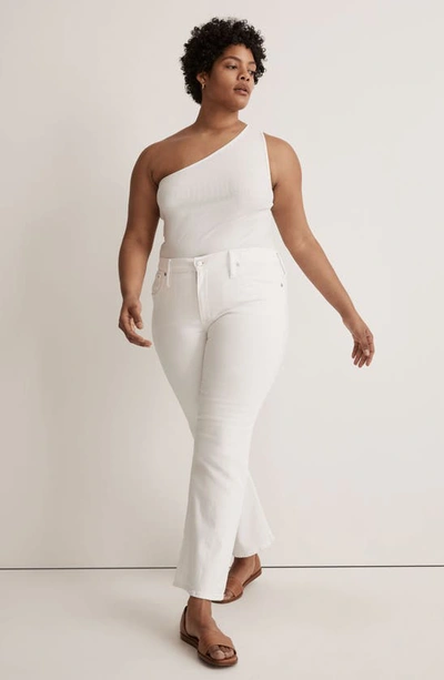 Madewell Kick Out Crop Flare Jeans In Pure White