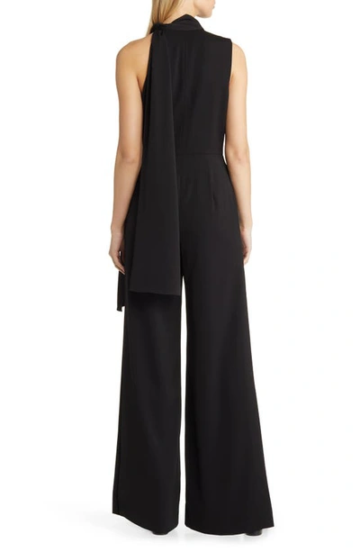 Shop Black Halo Kynlee Sleeveless Wide Leg Jumpsuit In Black