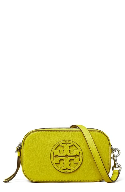 Shop Tory Burch Mini Miller Crossbody Bag In Island Chartreuse