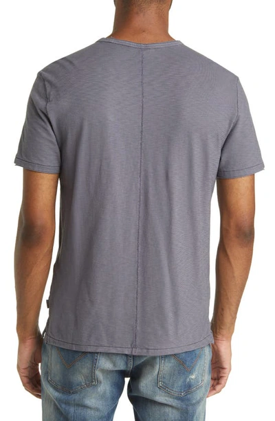 Shop John Varvatos Ashe Pima Cotton Slub T-shirt In Dry Fig