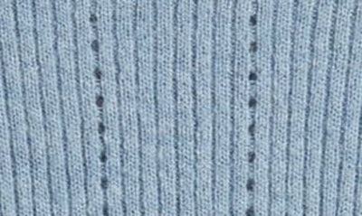 Shop Allsaints Rhoda Mock Neck Wool Blend Sweater In Slate Blue