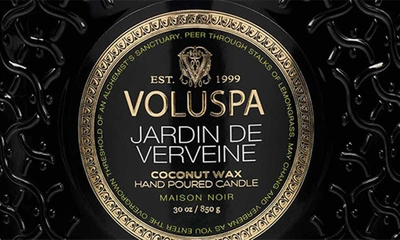 Shop Voluspa Jardin De Verveine Luxe Candle, One Size oz In Black Tones