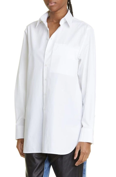 Shop Stella Mccartney Cotton Button-up Shirt In 9000 Pure White
