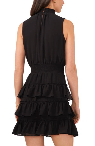 Shop 1.state Smock Neck Sleeveless Fit & Flare Dress In Rich Black