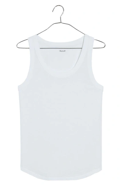 Shop Madewell Whisper Cotton Tank In Optic White