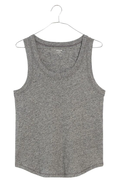 Shop Madewell Whisper Cotton Tank In Heather Iron