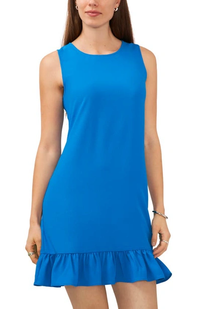 Shop Halogen Ruffle Hem Minidress In Indigo Bunting