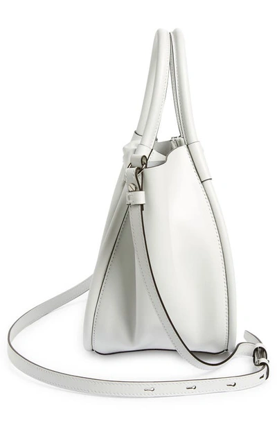 Shop Proenza Schouler Small Ruched Leather Crossbody Tote In 104 Optic White