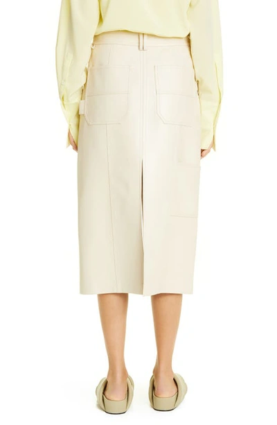 Shop A.l.c Alden Faux Leather Midi Skirt In Mirage