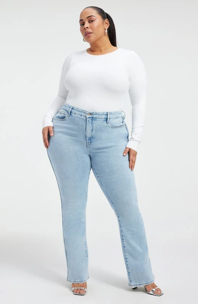 Good American Good Curve High Waist Bootcut Jeans In Indigo436