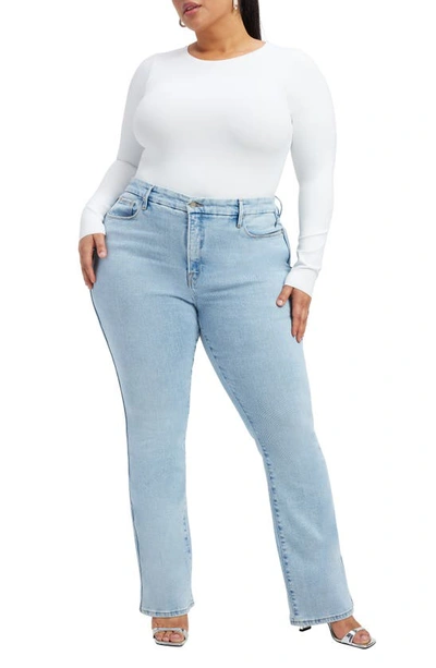 Good American Good Curve High Waist Bootcut Jeans In Indigo436