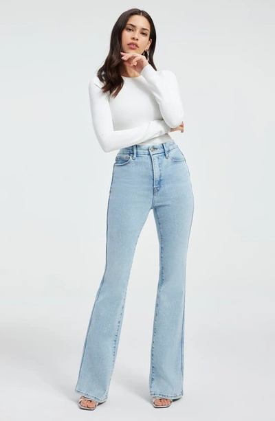 Good American Good Curve High Waist Bootcut Jeans In Indigo436