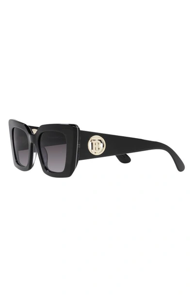 Shop Burberry 51mm Square Sunglasses In Grey Gradient