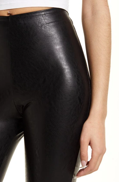 Shop Commando Faux Leather Flare Leggings In Black