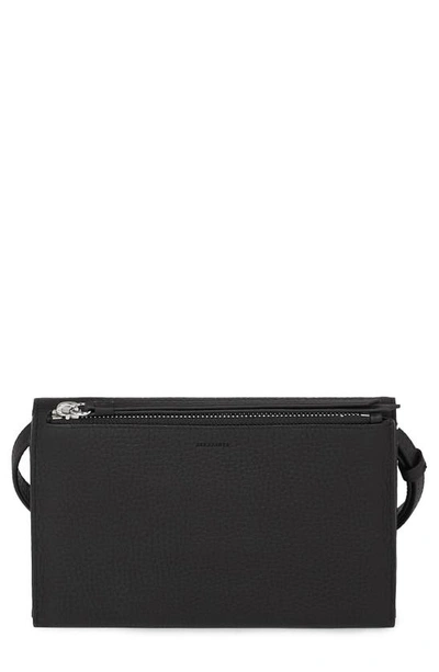 Shop Allsaints Fetch Leather Bag In Black