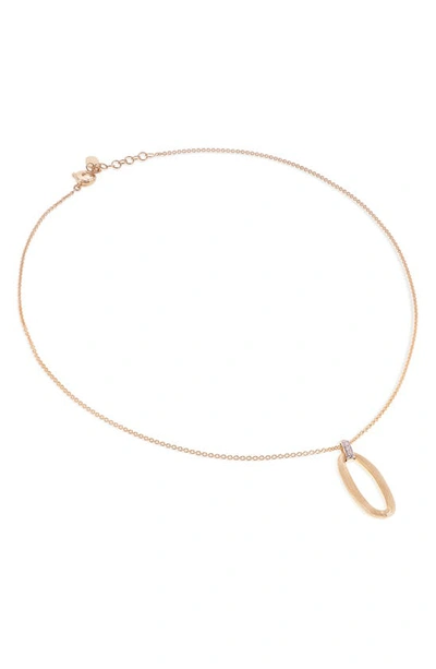 Shop Marco Bicego Jaipur Diamond Link Necklace In Yellow/ White Gold