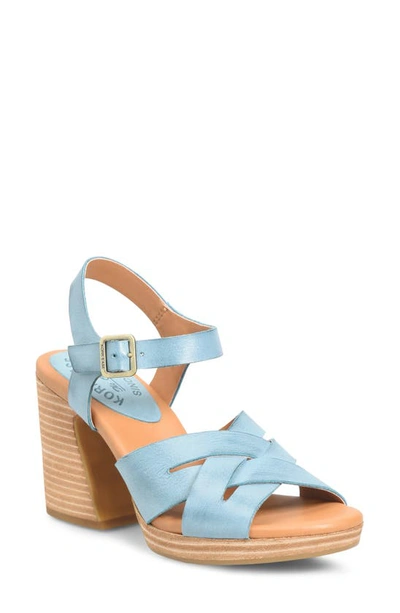 Shop Kork-ease Hutton Ankle Strap Platform Sandal In Teal F/ G