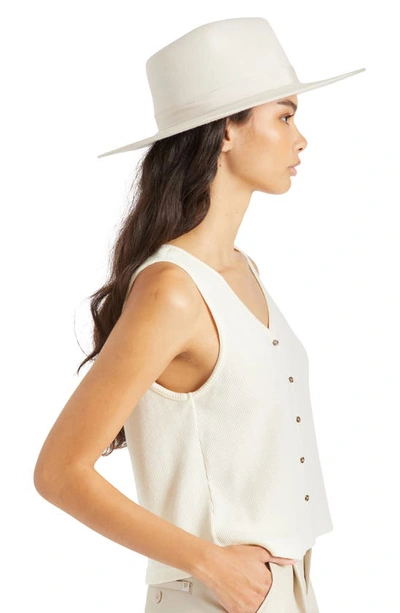 Shop Brixton Jo Felted Wool Rancher Hat In Dove