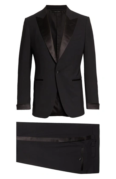 Shop Tom Ford O'connor Stretch Wool Tuxedo In Black