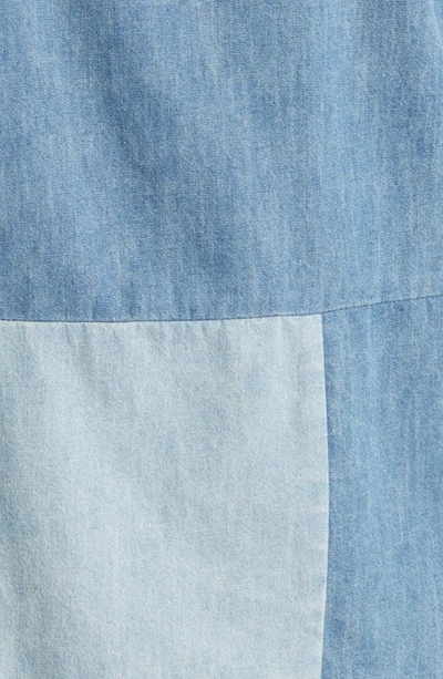 Shop Rails Kerouac Patchwork Cotton Denim Button-up Shirt Jacket In Indigo Mix Patchwork