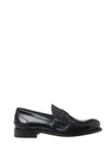 CHURCH'S Church'S Leather Loafer,7056/51TUNBRIDGEBLACKBOOKBINDERFUMEG