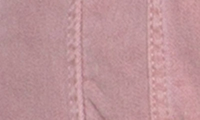 Liverpool Classic Frayed Hem Denim Jacket In Aster Mauve