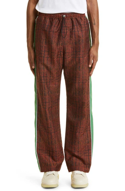 Ahluwalia Grove Tailored Trouser Pants Brown In Red/black