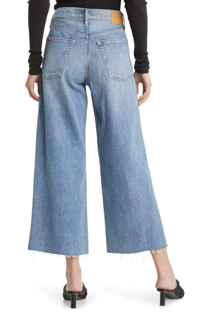 Shop Rag & Bone Andi Raw Hem High Waist Ankle Wide Leg Jeans In Quinn