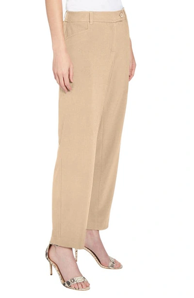 Jones New York Solid Stretch Pull-on Straight Leg Pant In Praline