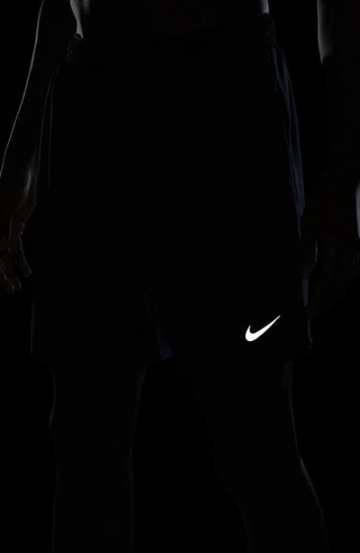 Shop Nike Dri-fit Challenger Athletic Shorts In Obsidian/ Obsidian/ Black
