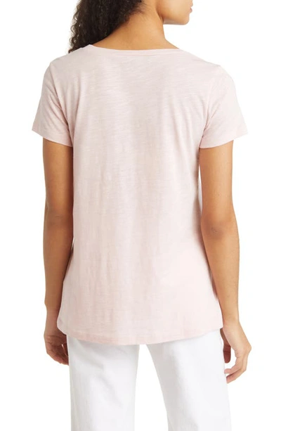 Shop Caslon U-neck T-shirt In Pink Lotus
