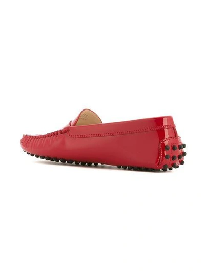 Shop Tod's 'gommini' Mocassins In Red