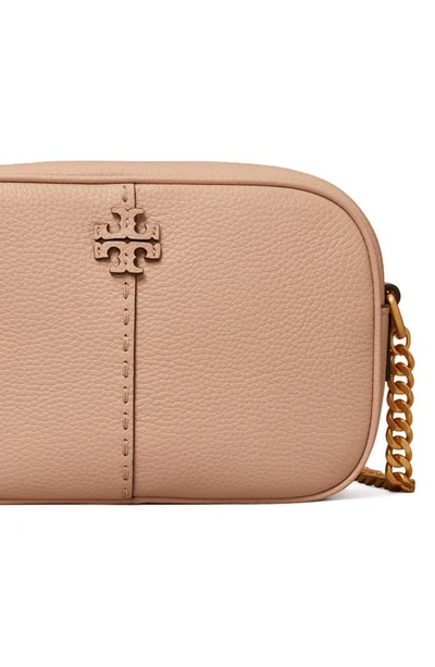 Shop Tory Burch Mcgraw Leather Camera Bag In Goan Sand