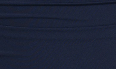 La Blanca Island Goddess Off-the-shoulder Ruffled Tummy-control One-piece Swimsuit Women's Swimsuit In Indigo
