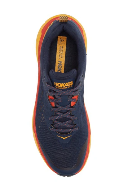 Shop Hoka Challenger Atr 6 Trail Running Shoe In Outer Space / Radiant Yellow