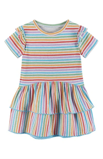 Shop Andy & Evan Kids' Knit Dress In Beige Stripe