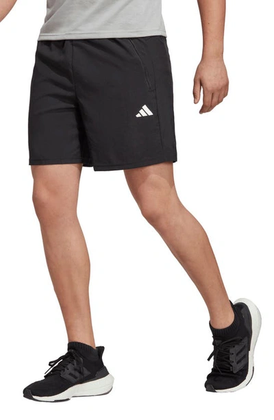 Shop Adidas Originals Aeroready Training Essentials Shorts In Black/ White