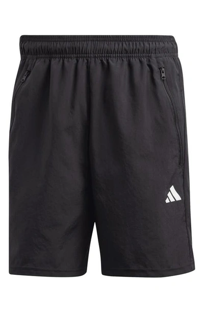 Shop Adidas Originals Aeroready Training Essentials Shorts In Black/ White