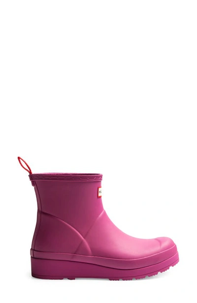 Shop Hunter Original Play Waterproof Rain Bootie In Prismatic Pink