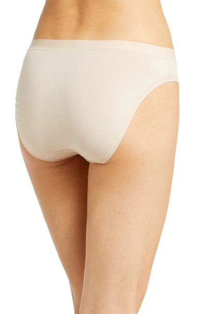 Wacoal Understated Stretch Cotton Bikini Briefs In Sand