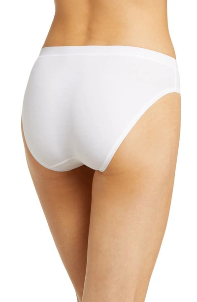 Wacoal Understated Stretch Cotton Bikini Briefs In White