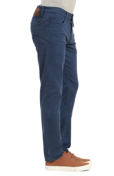 Mavi Jeans Zach Cotton Straight Fit Pants In Navy Twill