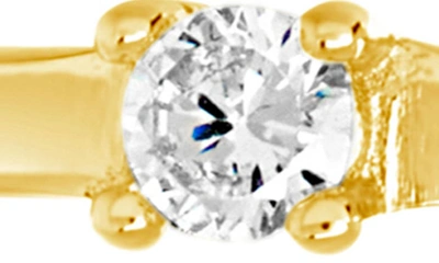 Sterling Forever 14k Gold Plated Sterling Silver Cz Stud Threader Earrings In Gold