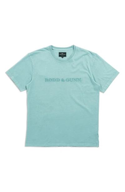 Shop Rodd & Gunn Thomsons Crossing Embroidered Logo T-shirt In Willow