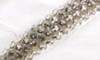 Shop Azalea Wang Mia Crystal Embellished Wrap Sandal In Silver