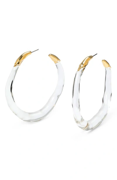 Shop Alexis Bittar Lucite® Molten Hoop Earrings In Gold